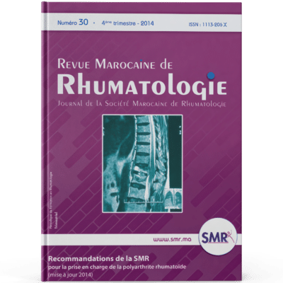 Revue Marocaine de Rhumatologie (N30, 2014)