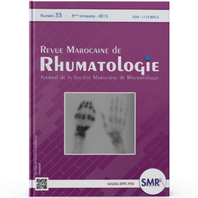 Revue Marocaine de Rhumatologie (N33, 2015)