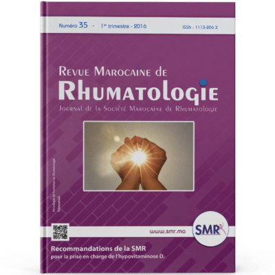 Revue Marocaine de Rhumatologie (N35, 2016)