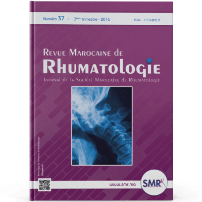 Revue Marocaine de Rhumatologie (N37, 2016)