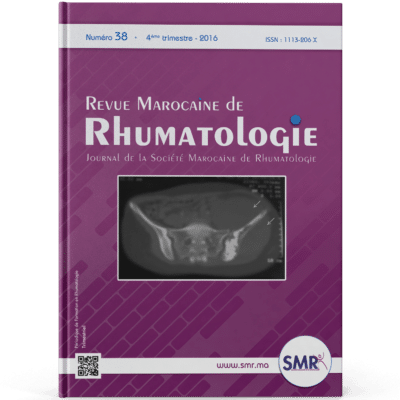 Revue Marocaine de Rhumatologie (N38, 2016)