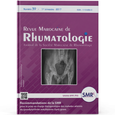 Revue Marocaine de Rhumatologie (N39, 2017)