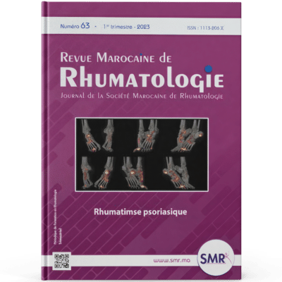 Revue Marocaine de Rhumatologie (N63, 2023)